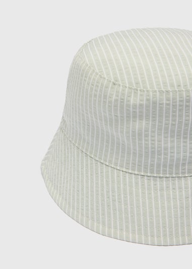 Baby Sage Stripe Crinkle Hat (Newborn-24mths)