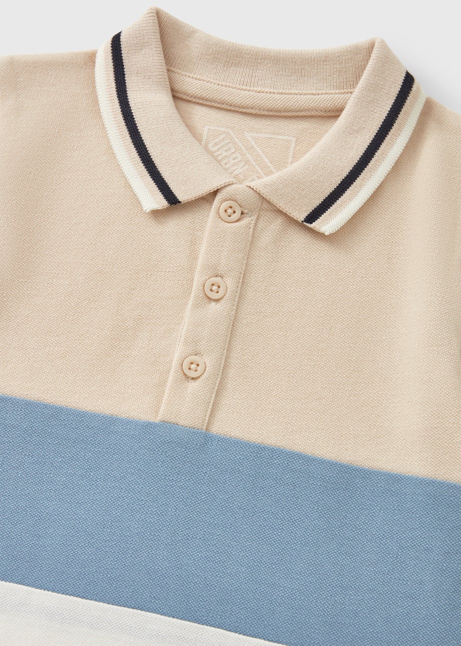 Boys Multicolour Cut & Sew Polo Top (1-7yrs)