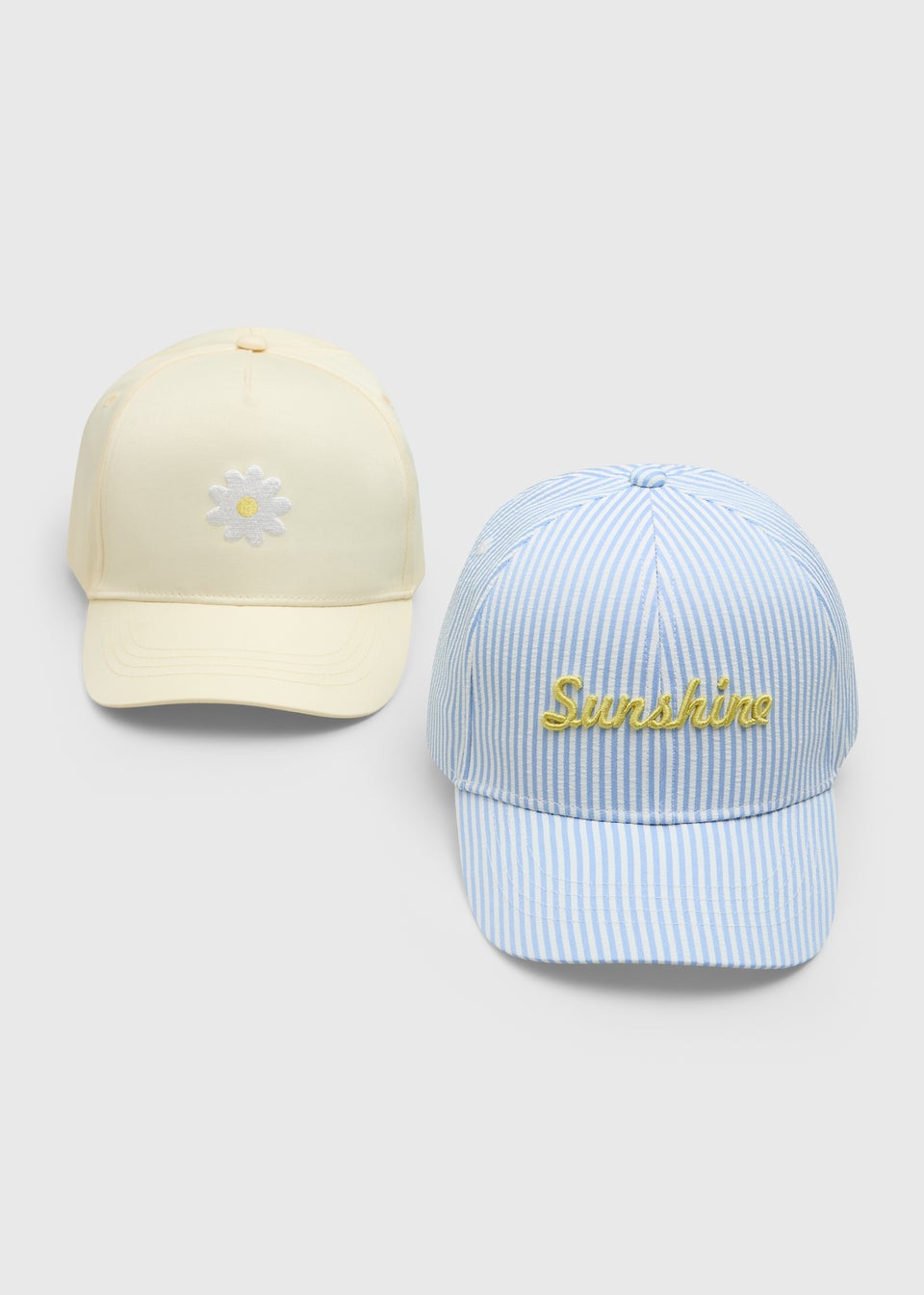 2 Pack Girls Yellow Summer Caps (7-13yrs)