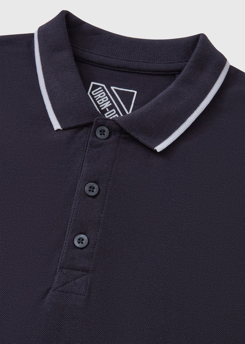 Boys Navy Tipped Polo (7-15yrs)