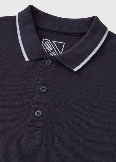 Boys Navy Tipped Polo (7-15yrs)
