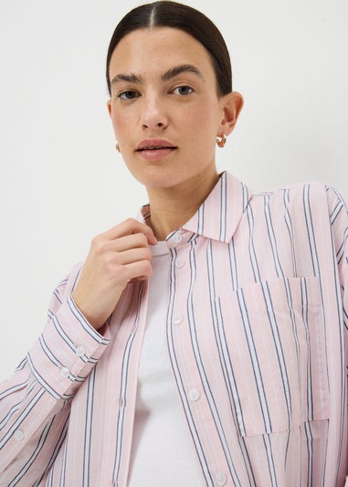 Pink Poplin Stripe Shirt