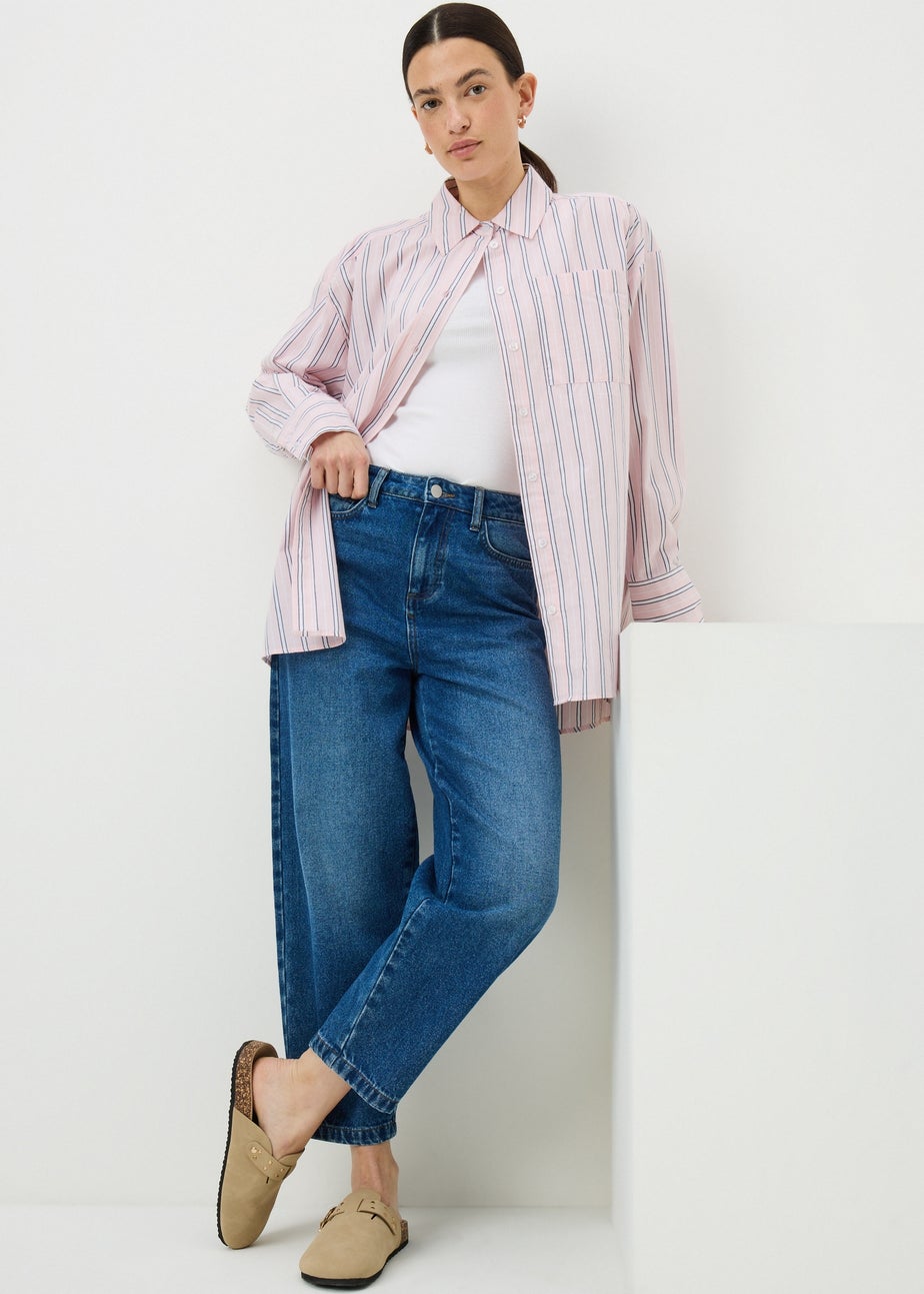 Pink Poplin Stripe Shirt