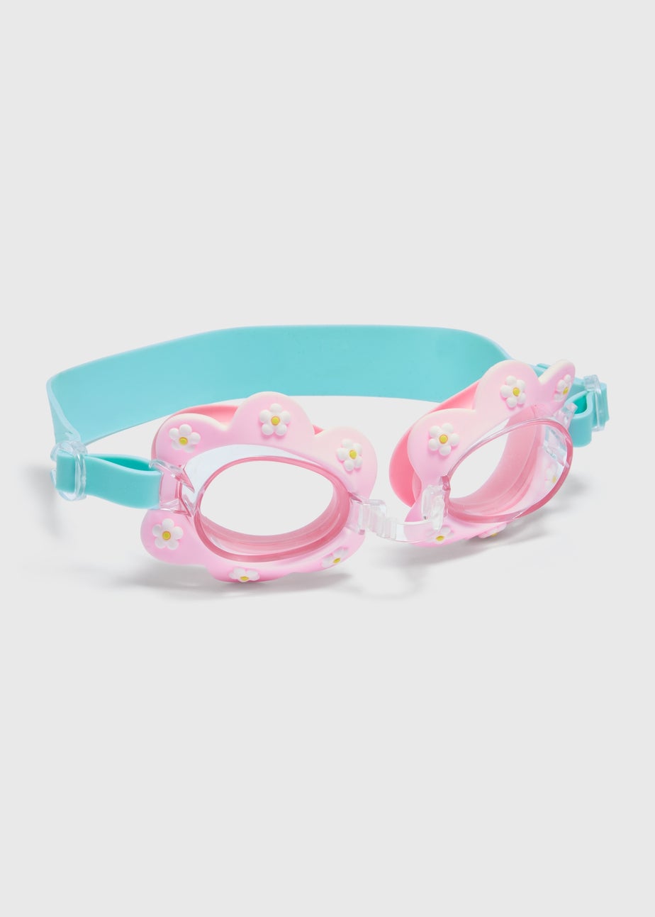 Girls Pink Flower Goggles