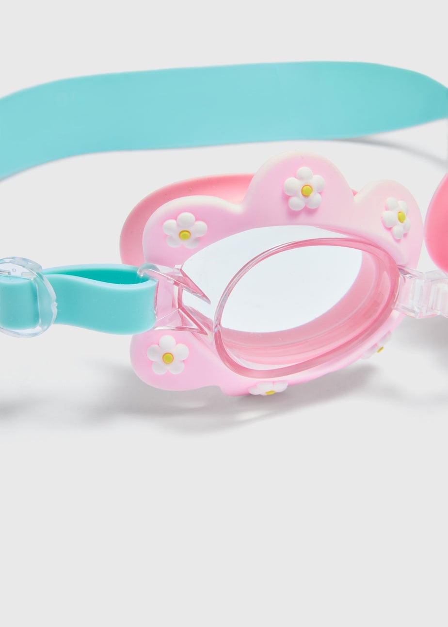 Girls Pink Flower Goggles