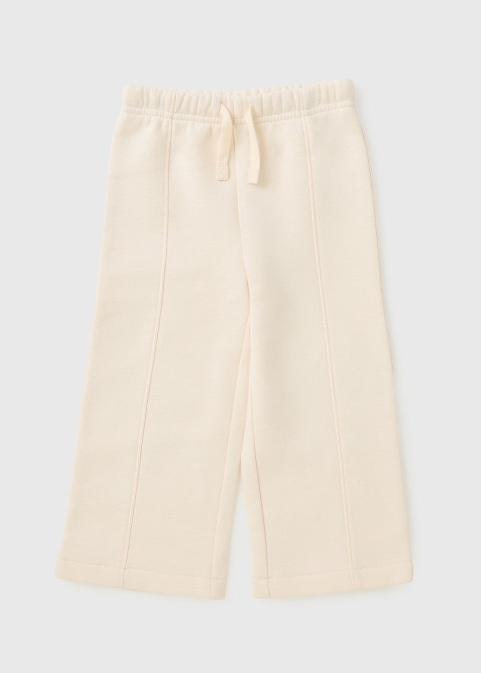 Girls Cream Wide Leg Jogging Bottoms (1-7yrs)