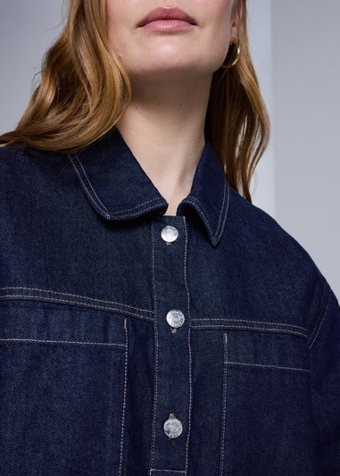 Denim Pocket Mini Dress