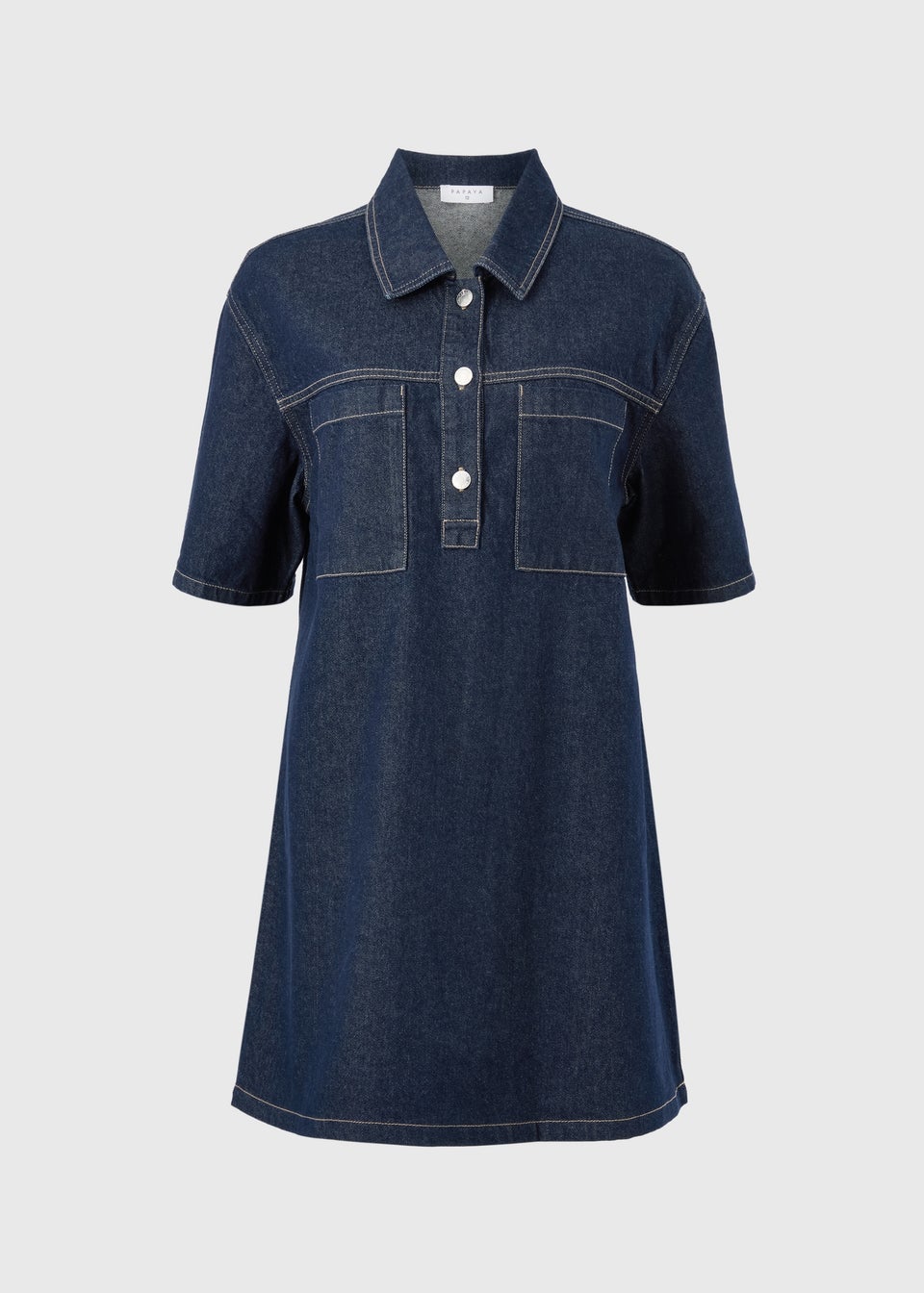 Denim Pocket Mini Dress