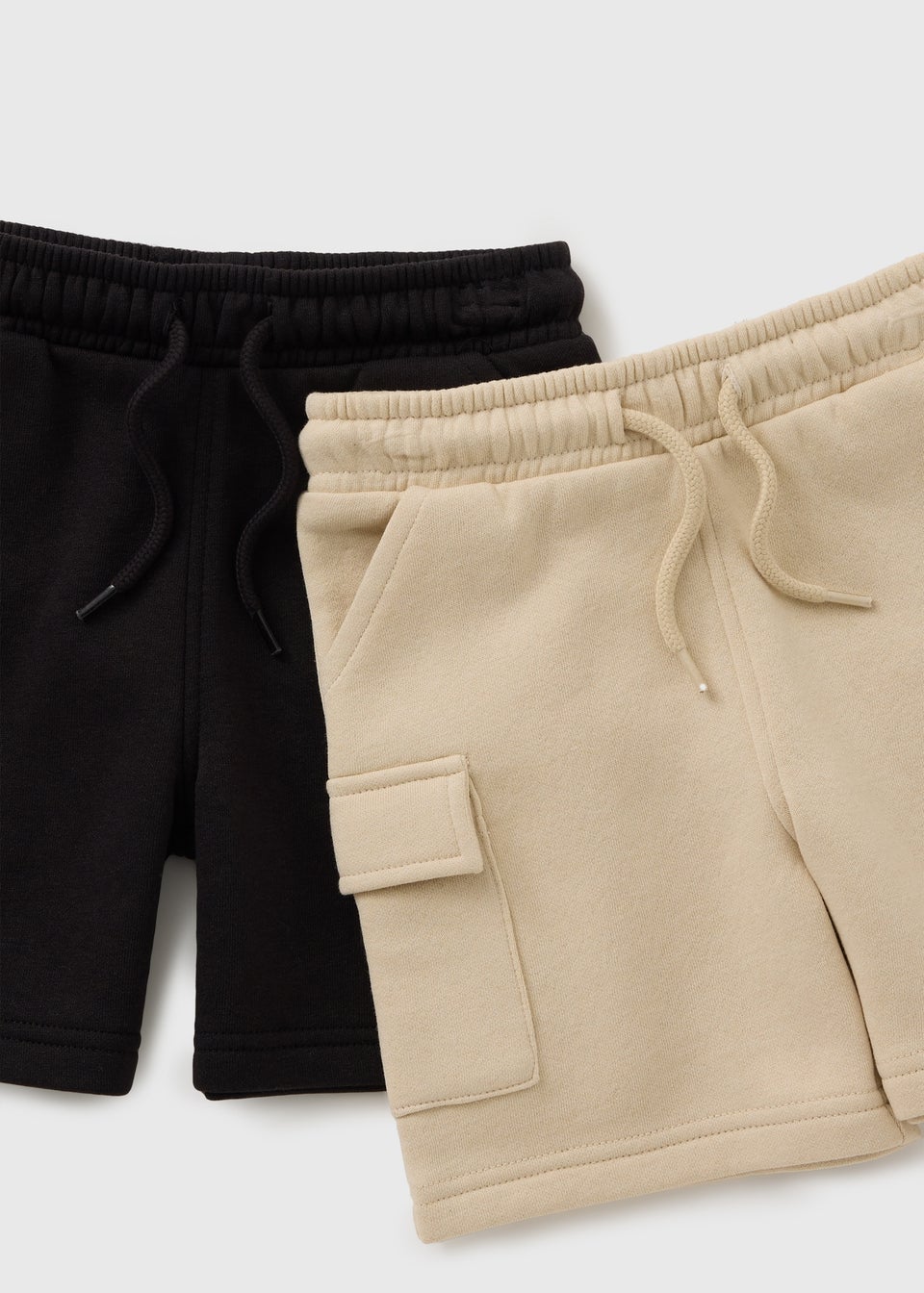 2 Pack Black & Stone Cargo Shorts (1-7yrs)
