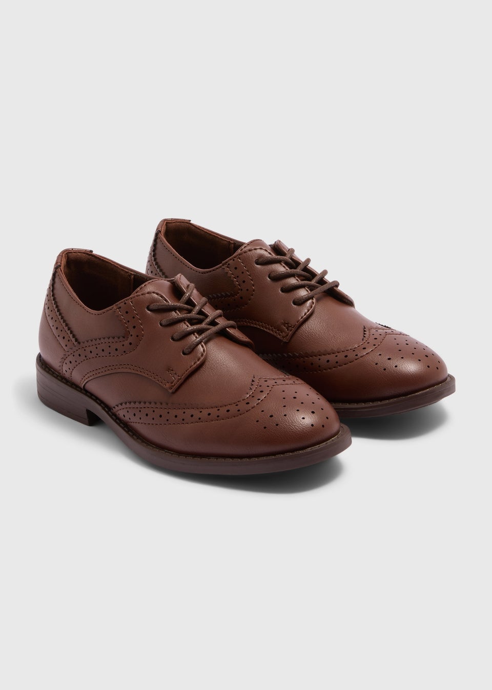 Boys Tan Formal Brogue Shoes (Younger 8-Older 2)