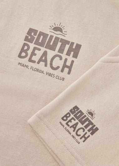 Boys Tan South Beach Top & Short Set (1-7yrs)