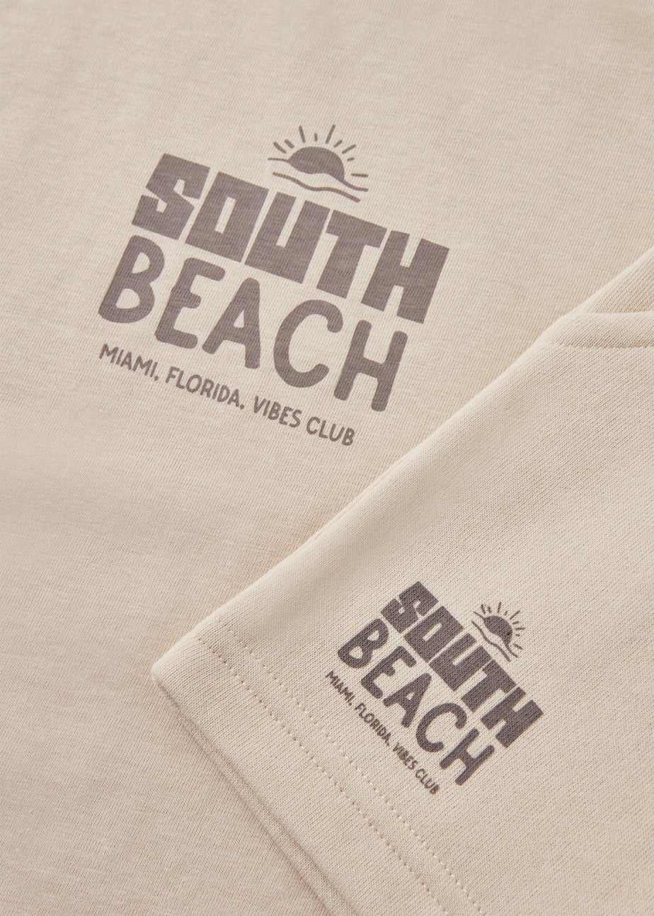 Boys Tan South Beach Top & Short Set (1-7yrs)