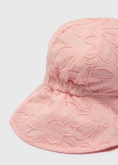 Baby Pink Floral Hat (Newborn-24mths)