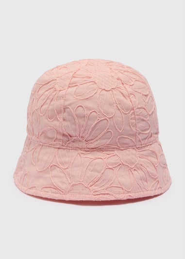 Baby Pink Floral Hat (Newborn-24mths)