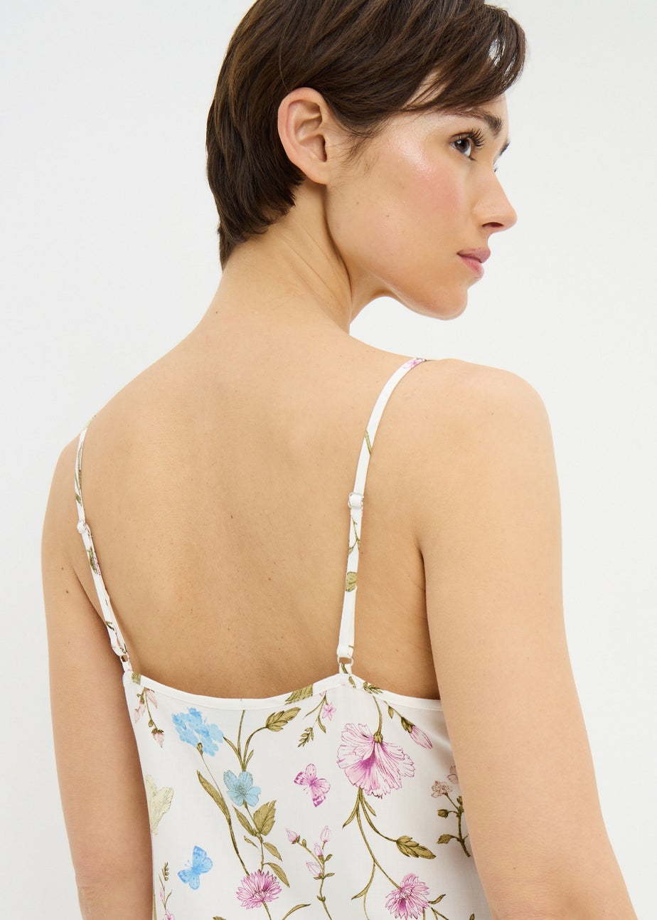 Cream Floral Cami Short Pyjama Set