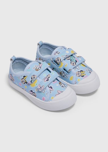 Disney Girls Blue Minnie Double Strap Canvas Shoes (Younger 4-12)