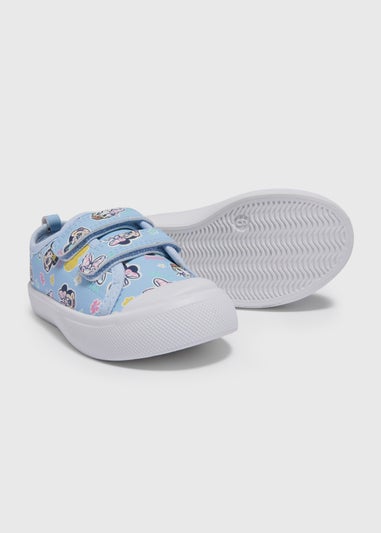 Disney Girls Blue Minnie Double Strap Canvas Shoes (Younger 4-12)