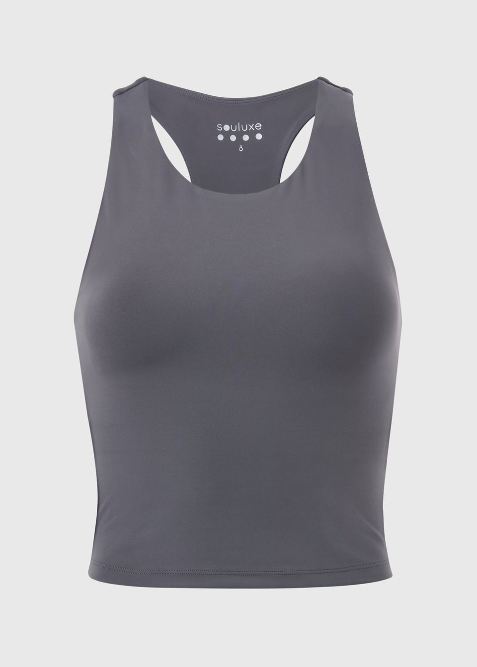 Souluxe Grey Racer Back Sports Vest Top