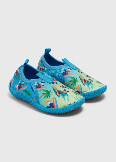 Disney Boys Blue Mickey Mouse Friends Swim Shoes (Younger 4-12)