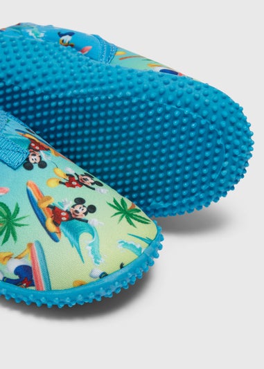 Disney Boys Blue Mickey Mouse Friends Swim Shoes (Younger 4-12)