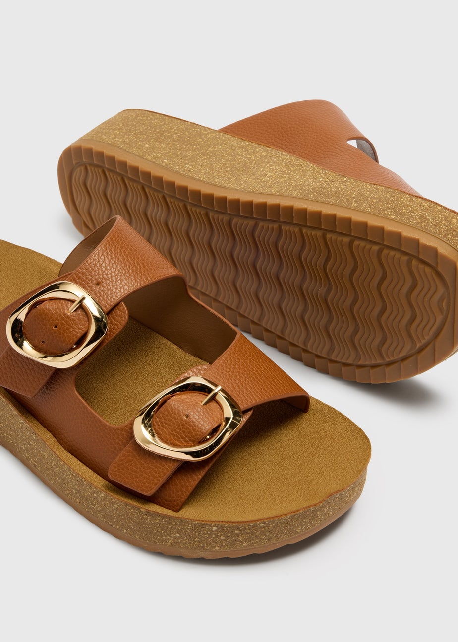 Soleflex Tan Flexi Footbed Sandals