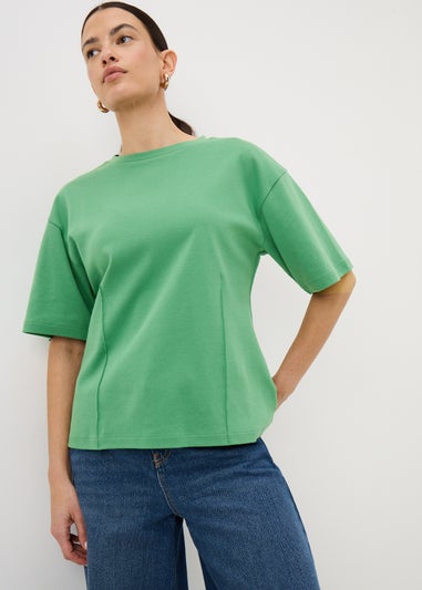 Green Seam Detail Top