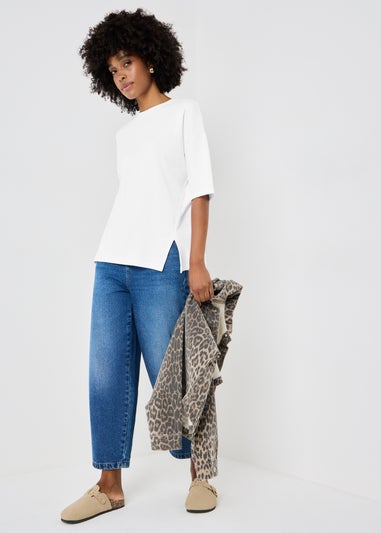 Cream Seam Oversized T-Shirt