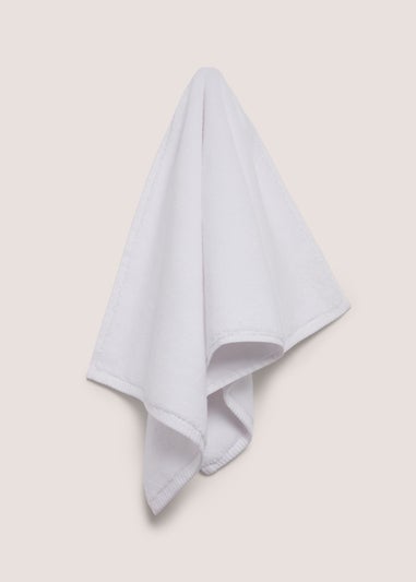 White Zero Twist Hand Towel