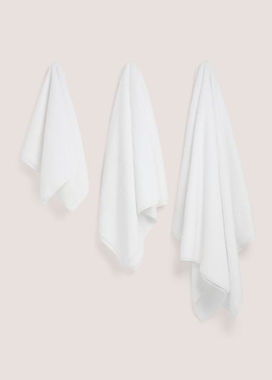 White Luxury Zero Twist Towels