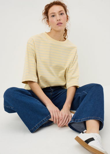 Yellow Stripe Boxy T-Shirt
