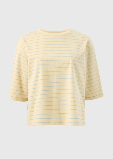 Yellow Stripe Boxy T-Shirt