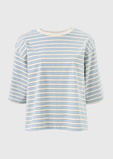 Blue Stripe Boxy T-Shirt