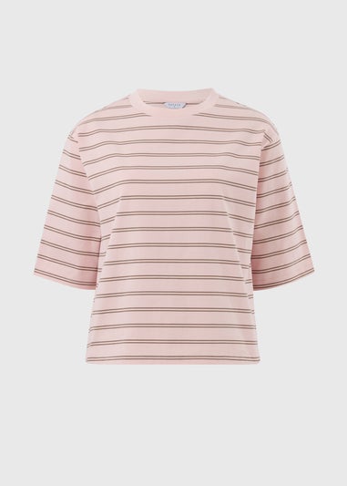 Pink Stripe Boxy T-Shirt