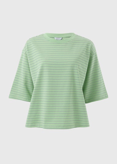 Green Stripe Boxy T-Shirt