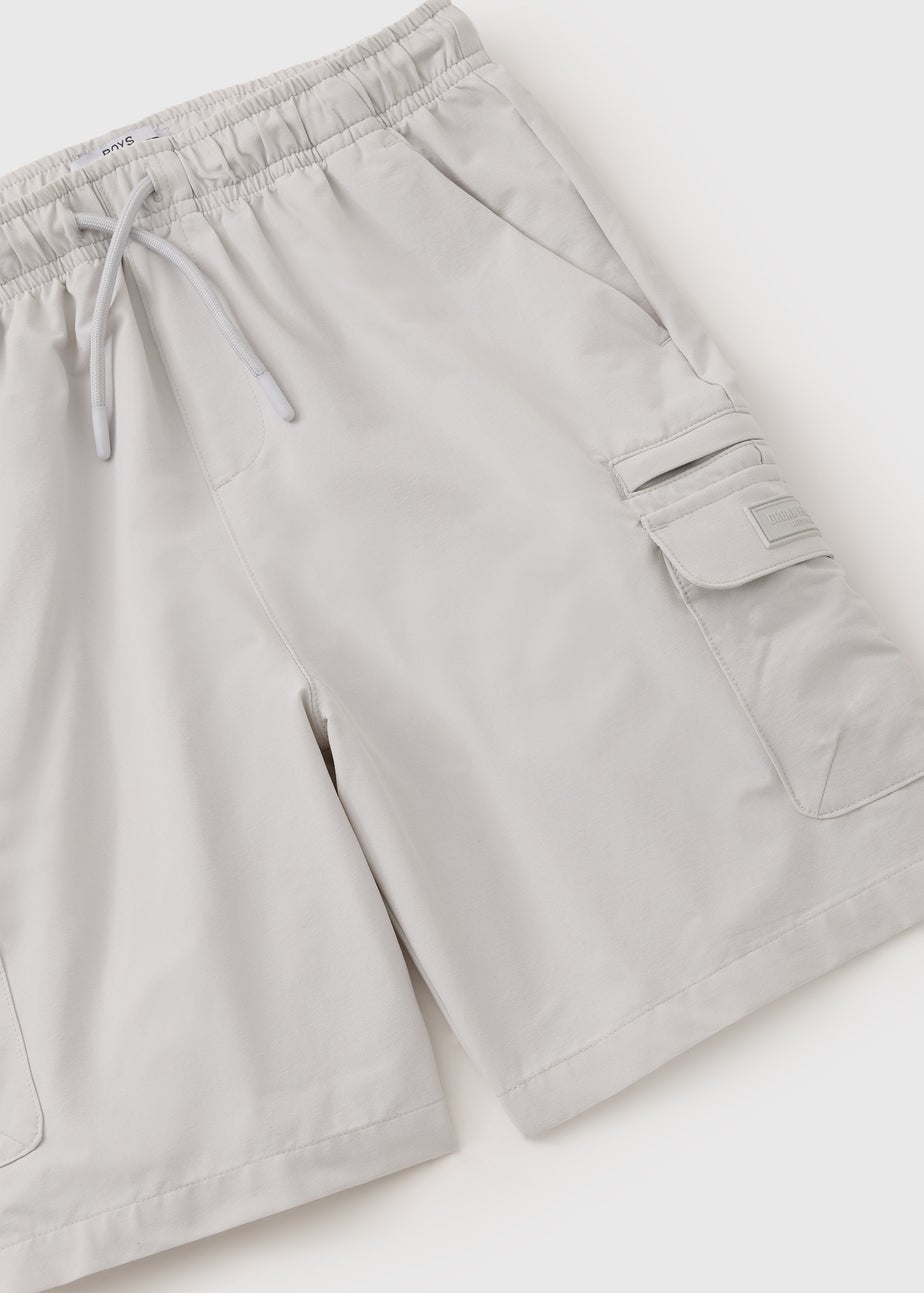 Boys Grey Tech Cargo Shorts (7-15yrs)