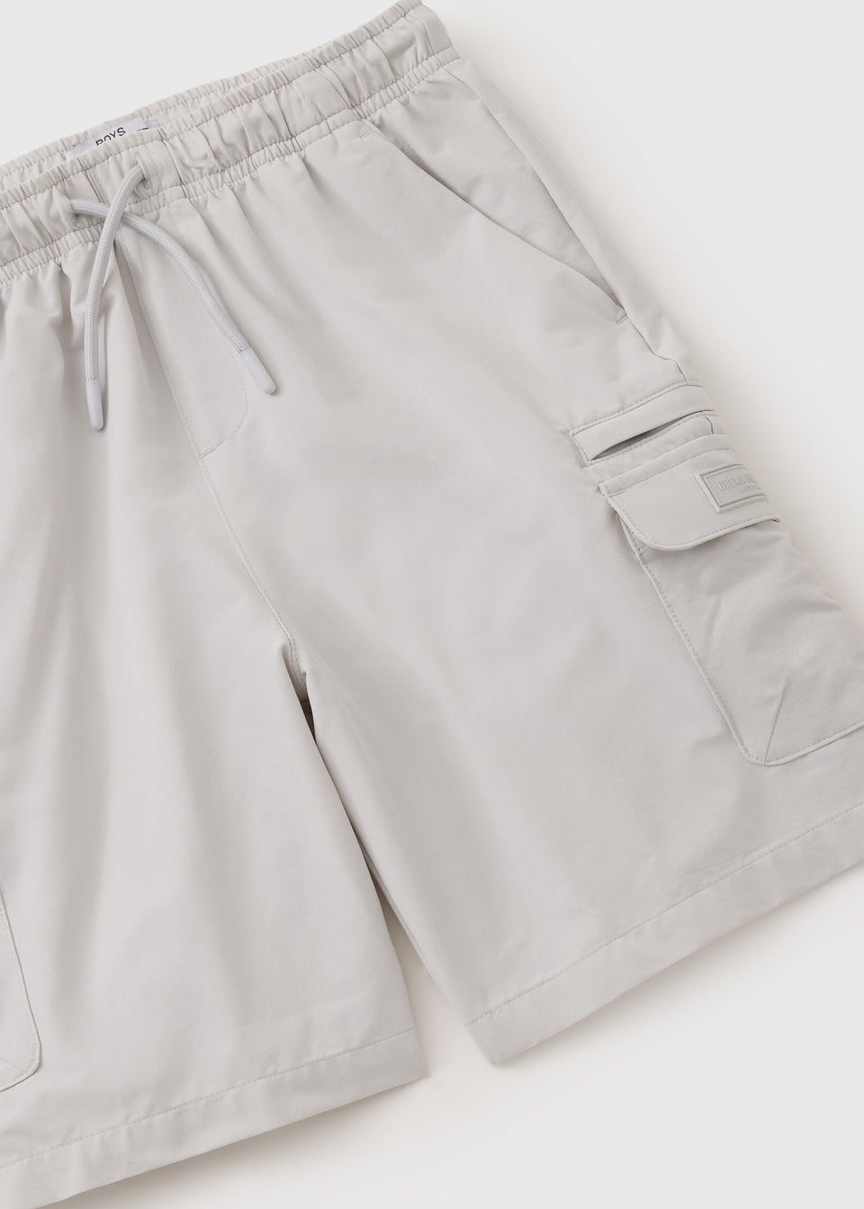 Boys Grey Tech Cargo Shorts (7-15yrs)
