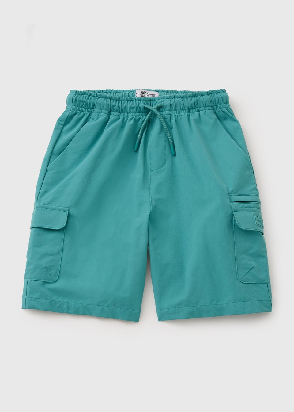 Boys Teal Tech Cargo Shorts (7-15yrs)