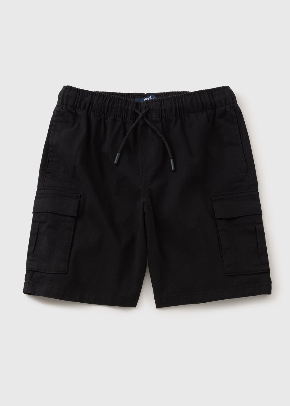 Boys Black Cargo Shorts (7-15 Years)