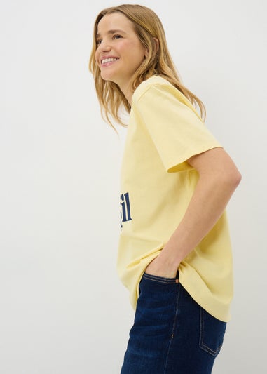 Yellow Mer et Soliel Graphic T-Shirt