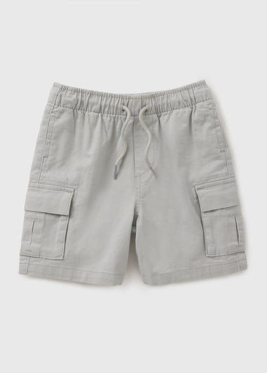 Boys Grey Woven Cargo Shorts (1-7yrs)