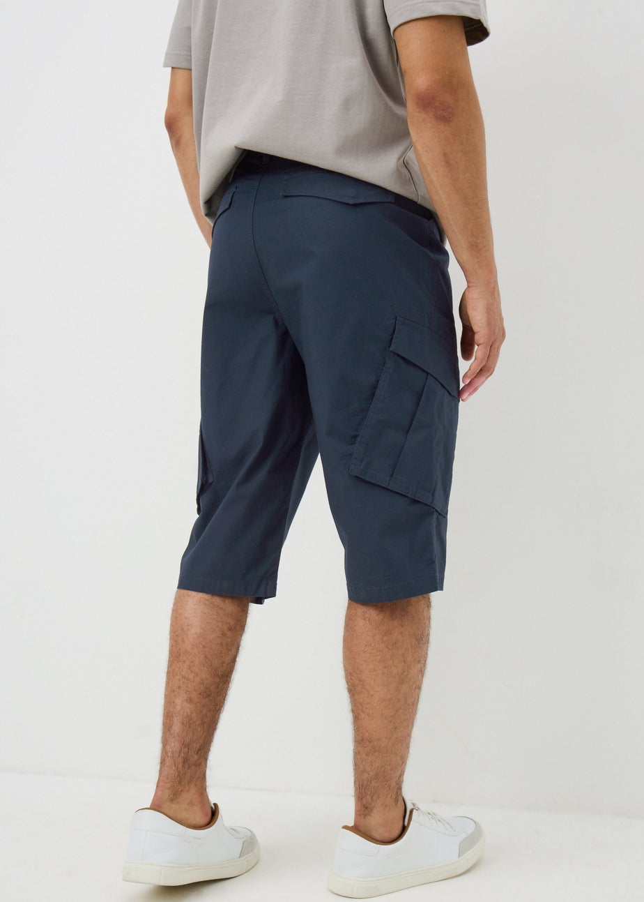Navy 3/4 Cargo Shorts