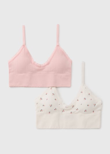 2 Pack Pink Seam Free Non Wired Bralettes