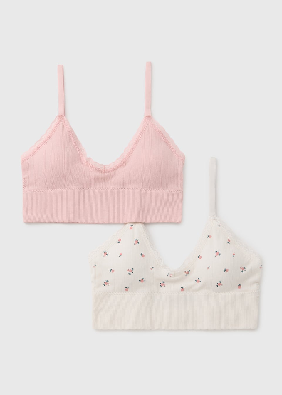 2 Pack Pink Seam Free Non Wired Bralettes