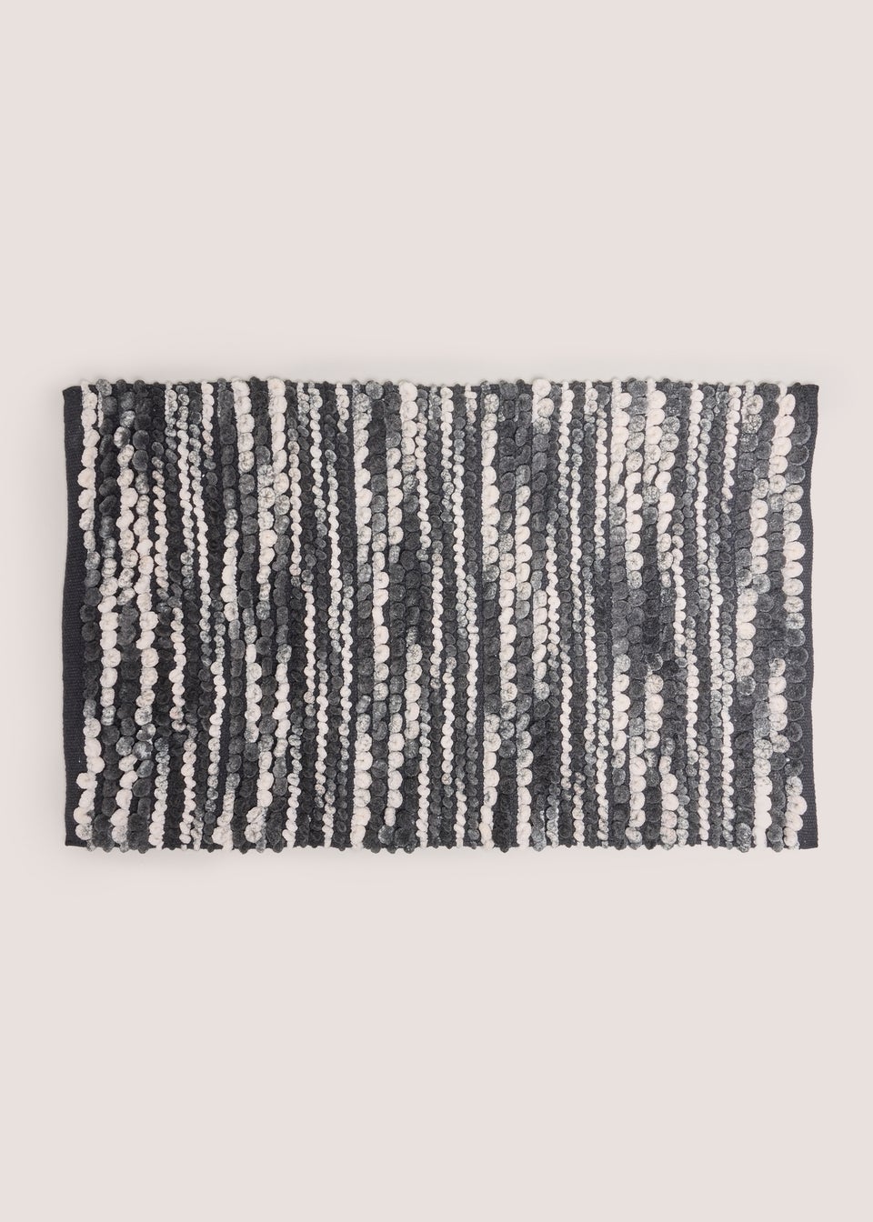 Grey Mono Chenille Bath Mat