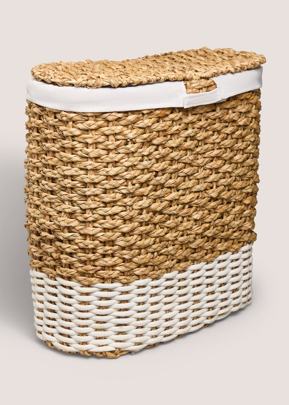 Natural Woven Double Laundry Basket