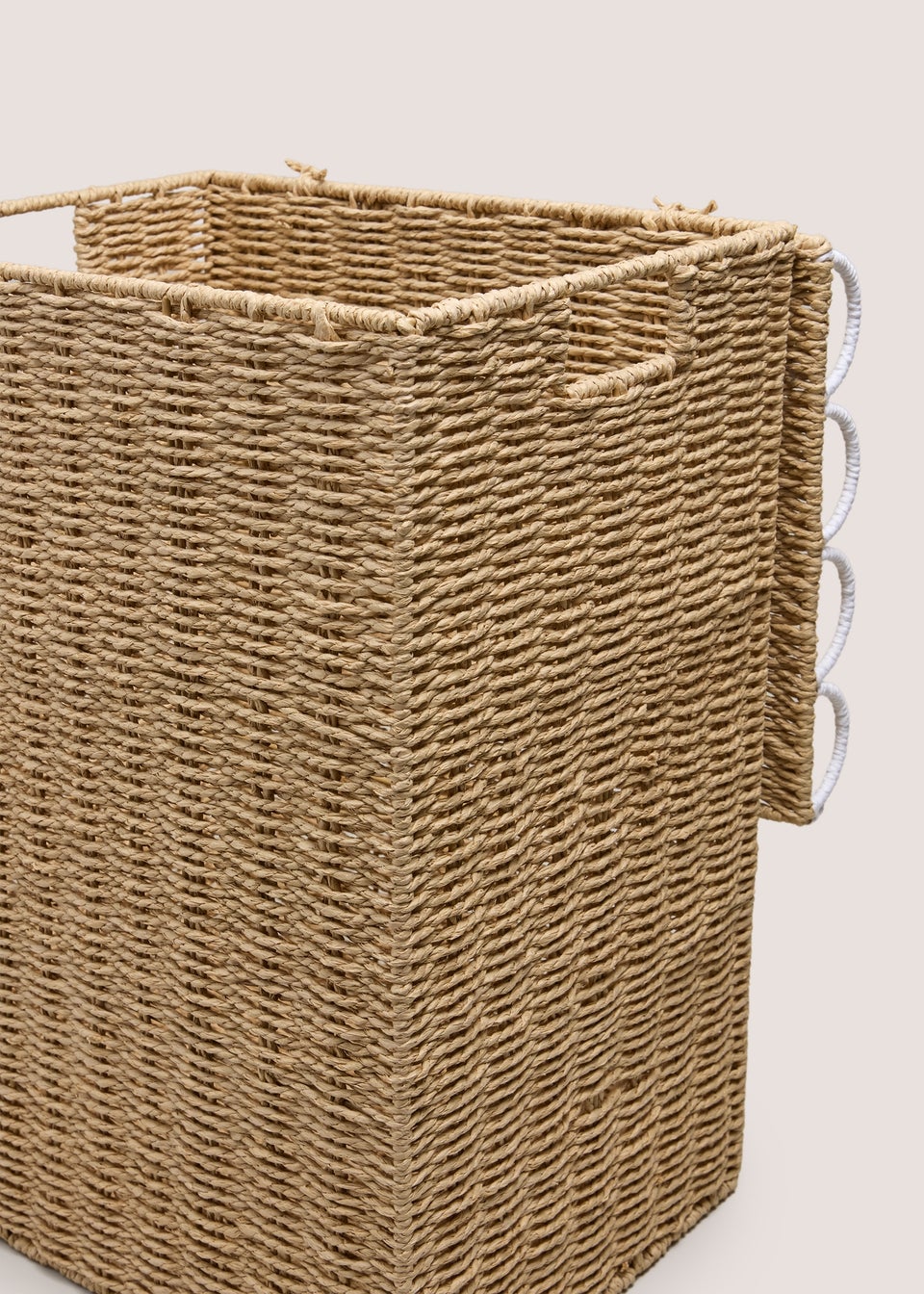 Neutral Scalloped Laundry Basket