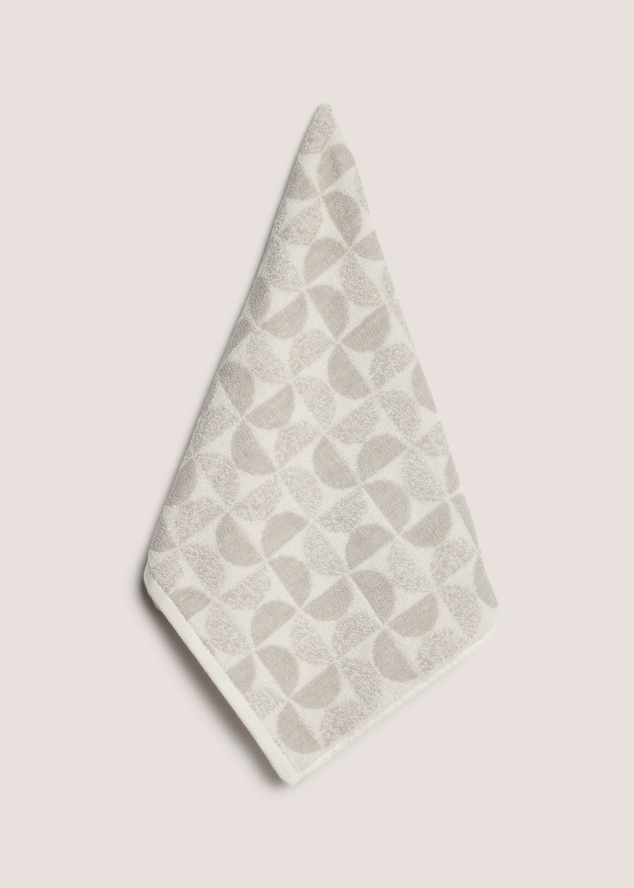 Grey Curve Design Towel
