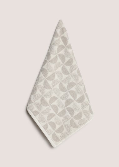 Grey Curve Design Towel