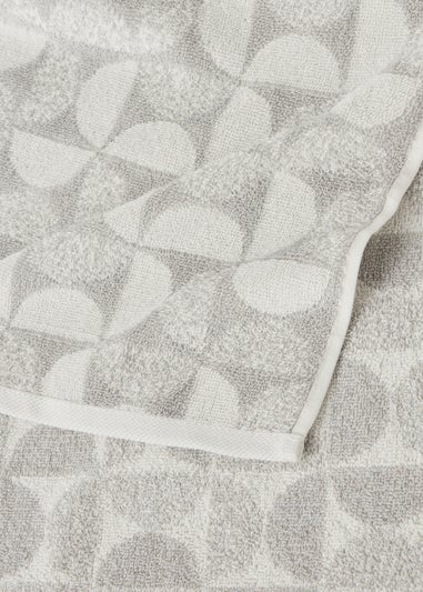 Grey Curve Design Towel