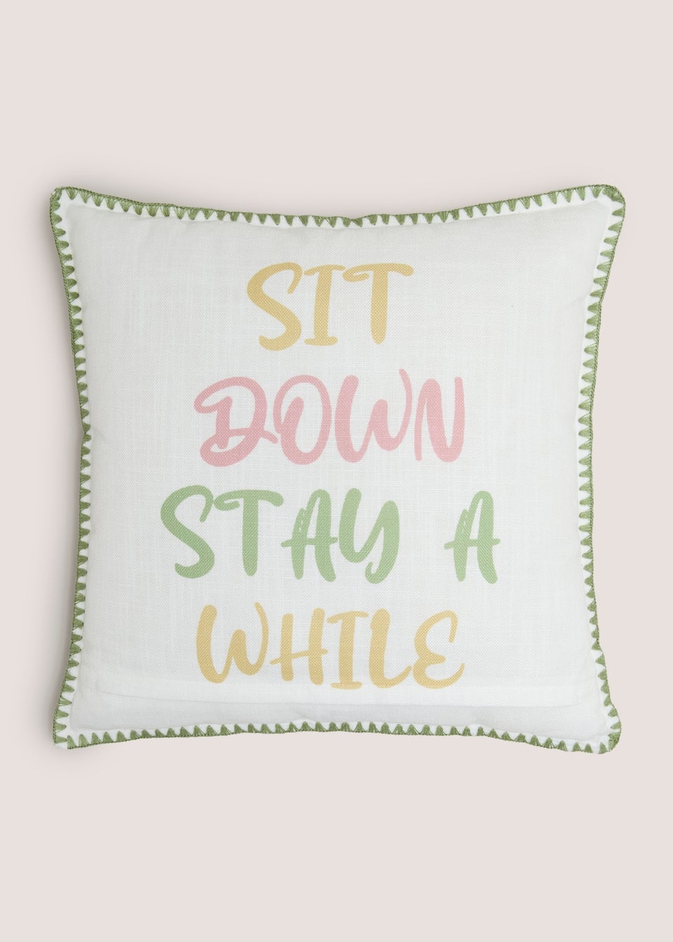 Slogan Floral Reverse Cushion